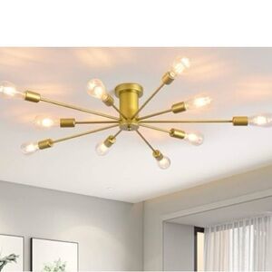 Modern Gold Ceiling Light Fixture